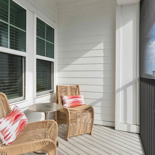 Generous patios screened-in private balcony
